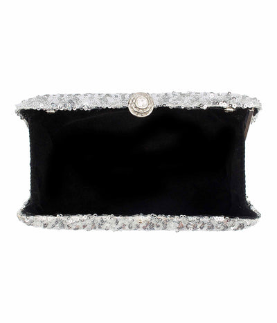 Play the Party Clutch in Silver