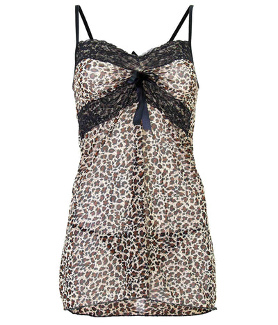 Wild Kitten Chemise and G-String Set 'Color:Brown' Size: 'Free size'
