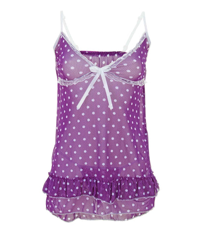 Winter Droplets Chemise and G-String Set Color:Purple Size:Free Size